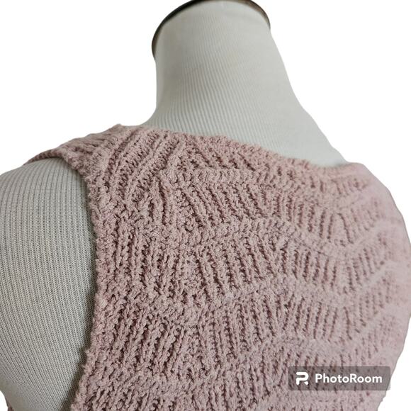 Madewell Crochet Sweater Tank Light Pink - XS - Picture 7 of 10